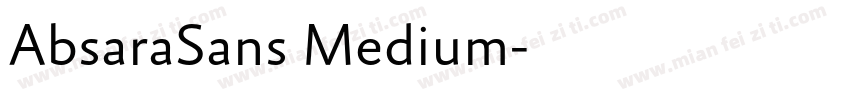 AbsaraSans Medium字体转换